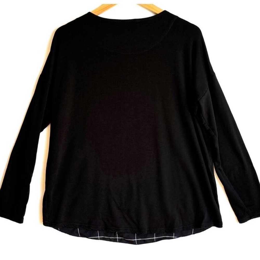 Generation Love x Revolve Destroyed Pullover Layered Top Black Plaid Grunge M - Picture 4 of 8